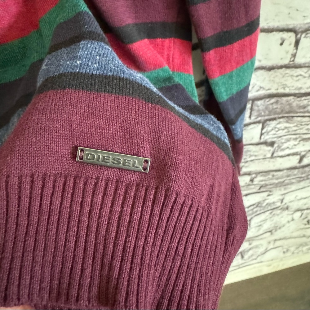 Diesel K Striped Crewneck Sweater SZ XL - Picture 4 of 5